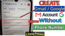 How to Create Gmail Account Without Phone Number 2024 - YouTube