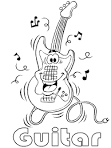 Guitar coloring page