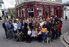 Richard (left of centre) amongst the cast of Eastenders in the 90s.