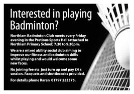 Image result for Rye Badminton Club