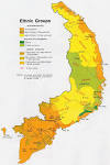 Map of Former South Vietnam Ethnic Groups Map - mapa.