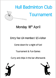Image result for Hull Badminton Club