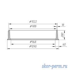 Image result for Кольцо смотрового колодца , диаметр 1500мм. высота 200мм 2009999447894