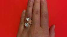 1 Carat Diamond vs 2 Carat Diamond (On Finger) (Size: 6) - YouTube