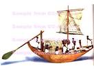 Egyptian: Ancient Egyptian sail boat, from about 2000 BC
