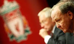 George Gillett, foreground, and Tom Hicks, promised to build a new stadium upon taking over at Liverpool in February 2007. Photograph: Peter Byrne/PA ... - George-Gillett-and-Tom-Hi-006