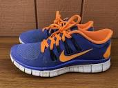 Nike Free 5.0 + Womens Running Shoes Size US 7 Blue Indigo Orange ...