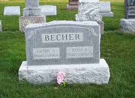 Tombstone Tuesday–Henry C. and Rosa A. Becher | Karen\u0026#39;s Chatt - Becher-Henry-Rosa