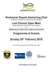 Image result for Rushmoor Royals Swimming Club