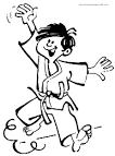 Boxing coloring page