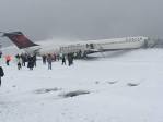 Delta Airlines Plane Skids Off Runway at LaGuardia Airport in New.