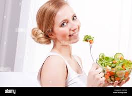 Image result for women eating salad and smiling