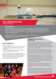 Image result for Ware Badminton Club