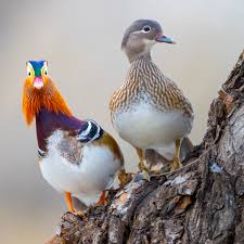 Attēlu rezultāti vaicājumam “Aix galericulata”