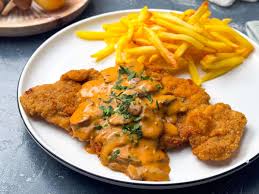 Image result for schnitzel mit pommes