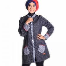 Blus Muslim Nibras NA-13 (Polkadot Hitam) | Mueeza Baju Muslim ...