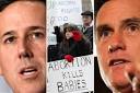 Rick Santorum and Mitt Romney