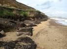A peaty layer at the foot of Easton Cliffs, Easton Bavents - via Daymix