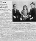 RMS Titanic: 100 Years Later - Newspaper article "Titanic Survivor ...