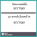 Unscramble SCCTUO - Unscrambled 30 words from letters in SCCTUO