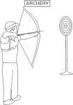 Archery coloring page