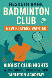 Image result for Hesketh Bank Badminton Club