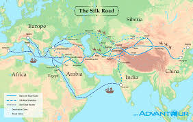 Image result for silk road map