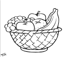 Fruit coloring page