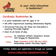 Image result for Cardinals Badminton Club