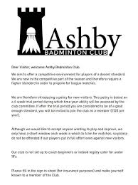 Image result for Great Ashby Badminton Club