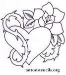 Tattoo Stencils - Black Heart Tattoo
