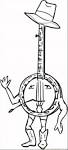 Banjo coloring page