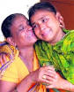 Ano Hara with her mother Ayesha Khatoon at MDD Bal Bhavan, Karnal, on Friday - har2