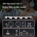 Amazon.com: Srutueo Audio Interface Sound Card 48KHz Converter ...