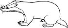 Badger coloring page
