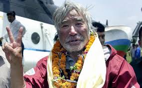 On 23rd May, 2013 an 80-year-old Japanese man named Yuichiro Miura became the oldest person to climb to the top of Mount Everest. - odd-yuichiro-miura