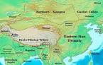 Map of the Eastern Han Dynasty, China 100 AD
