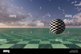 Image result for sphere checkered plane raytrace