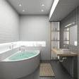 Grey Modern Bathroom Design | Simple Home Decoration