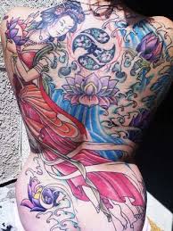 This large Japanese dragon tattoo dominates the entire back of the wearer ...