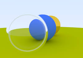 Image result for sphere checkered plane raytrace