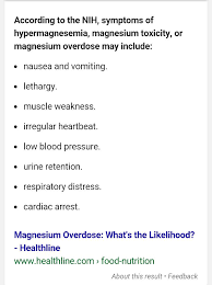 Image result for Magnesium Overdose