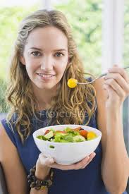 Image result for women eating salad and smiling