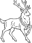Reindeer coloring page