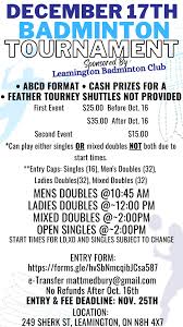 Image result for Leamington Badminton Club