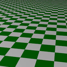 Image result for sphere checkered plane raytrace