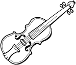 Stampa disegno di Violino a colori