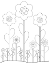 Flowers coloring page