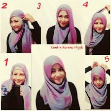Cara Kreasi Jilbab Segi Empat Simple dan Cantik