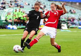 Hannah Wall of New Zealand (L) and Sofie Junge of Denmark tackle for the ball during the FIFA U-17 Women\u0026#39;s World Cup match between New Zealand and Denmark ... - FIFA+17+Women+World+Cup+New+Zealand+v+Denmark+Akyk2gTCar_l